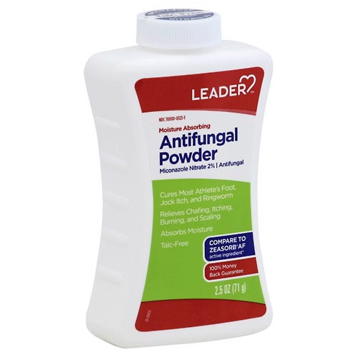 Image for Leader Antifungal Powder, Moisture Absorbing,2.5oz from FOX DRUG STORE - Selma