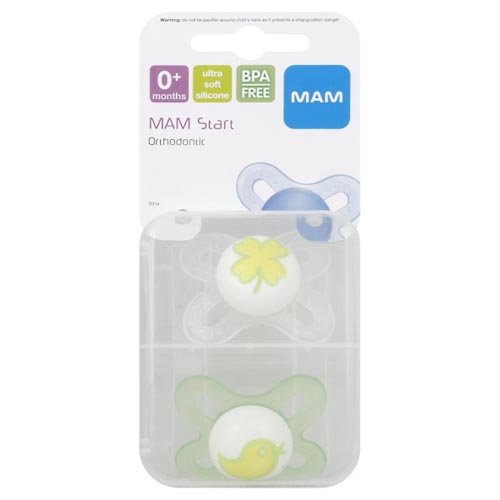 Image for MAM Pacifiers, Orthodontic, Start, 0+ Months,2ea from FOX DRUG STORE - Selma